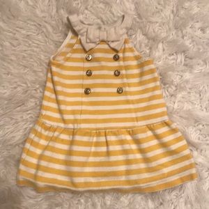 Yellow nautical striped dress